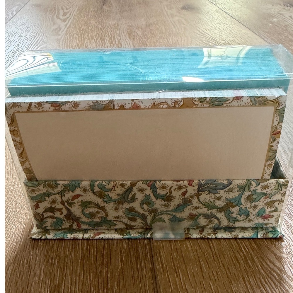 Graphique de France Floral Boxed Note Cards 50 Count Turquoise Envelopes